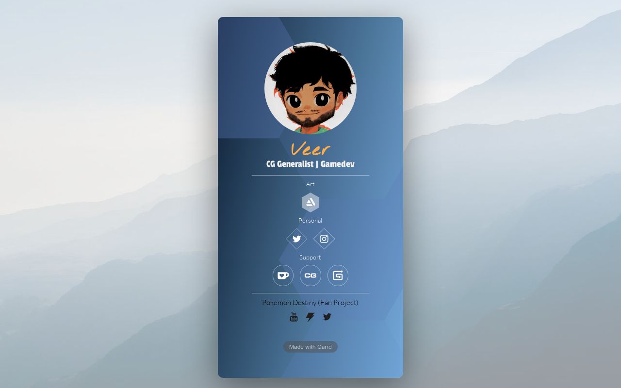 Carrd profile picture for @veer